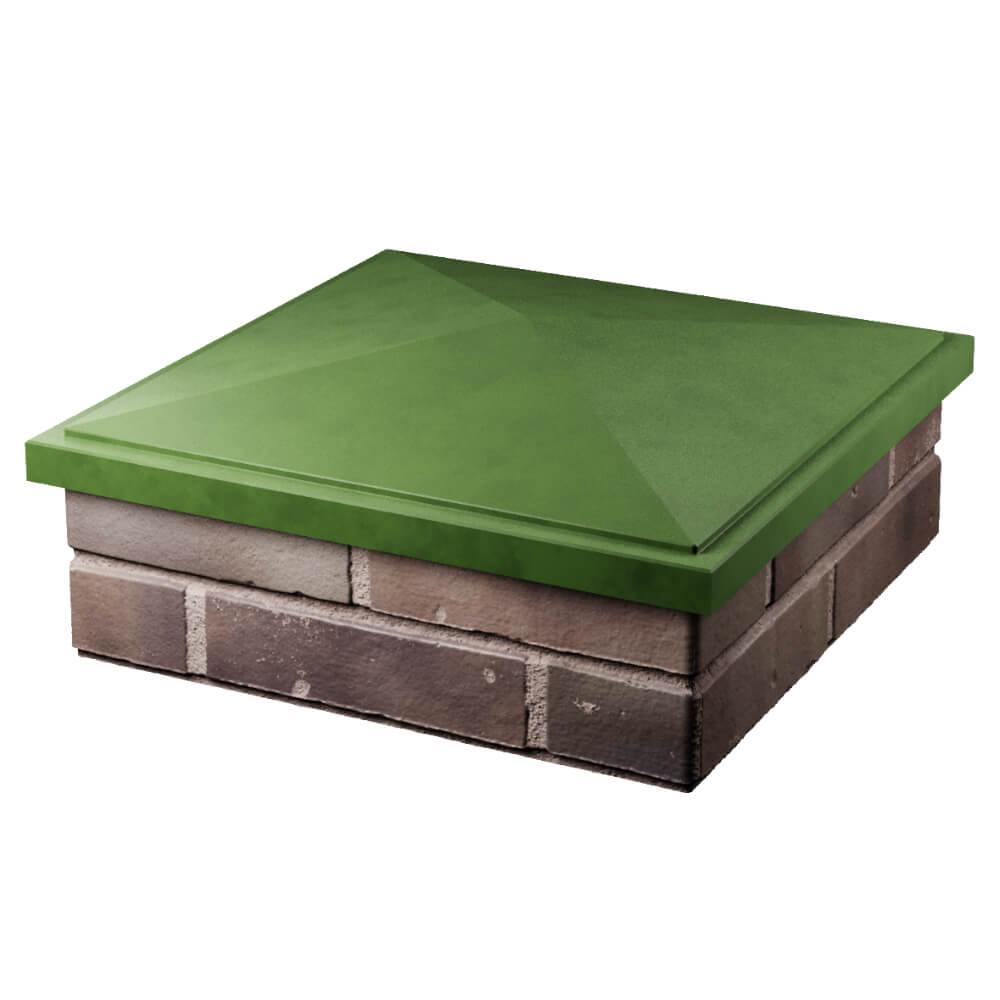 Колпак Zking БонаМоно Зеленый на столб 2х2 кирпича (515х515, 530х530мм) в Борисоглебске фото