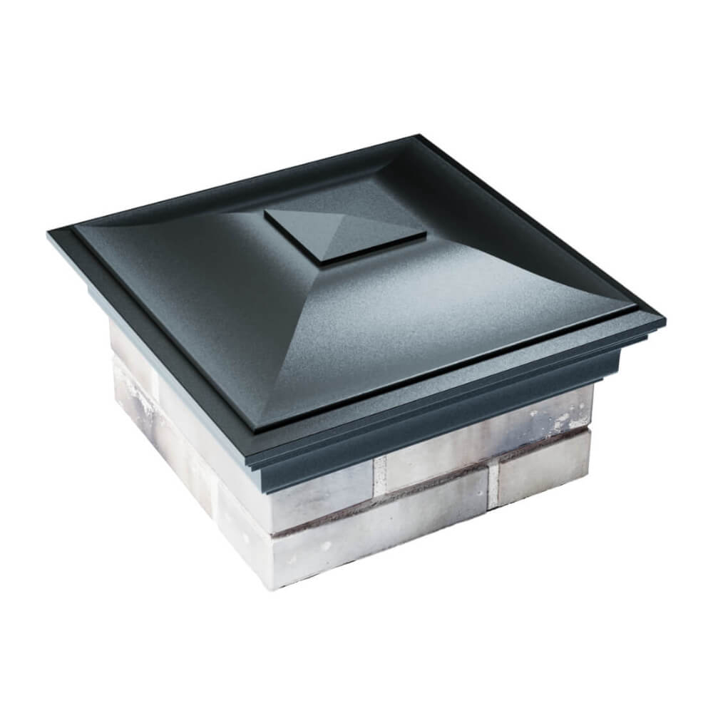 Колпак Zking Монблан Черный на столб 1.5х1.5 еврокирпича 0.7НФ (355х355мм) в Борисоглебске фото