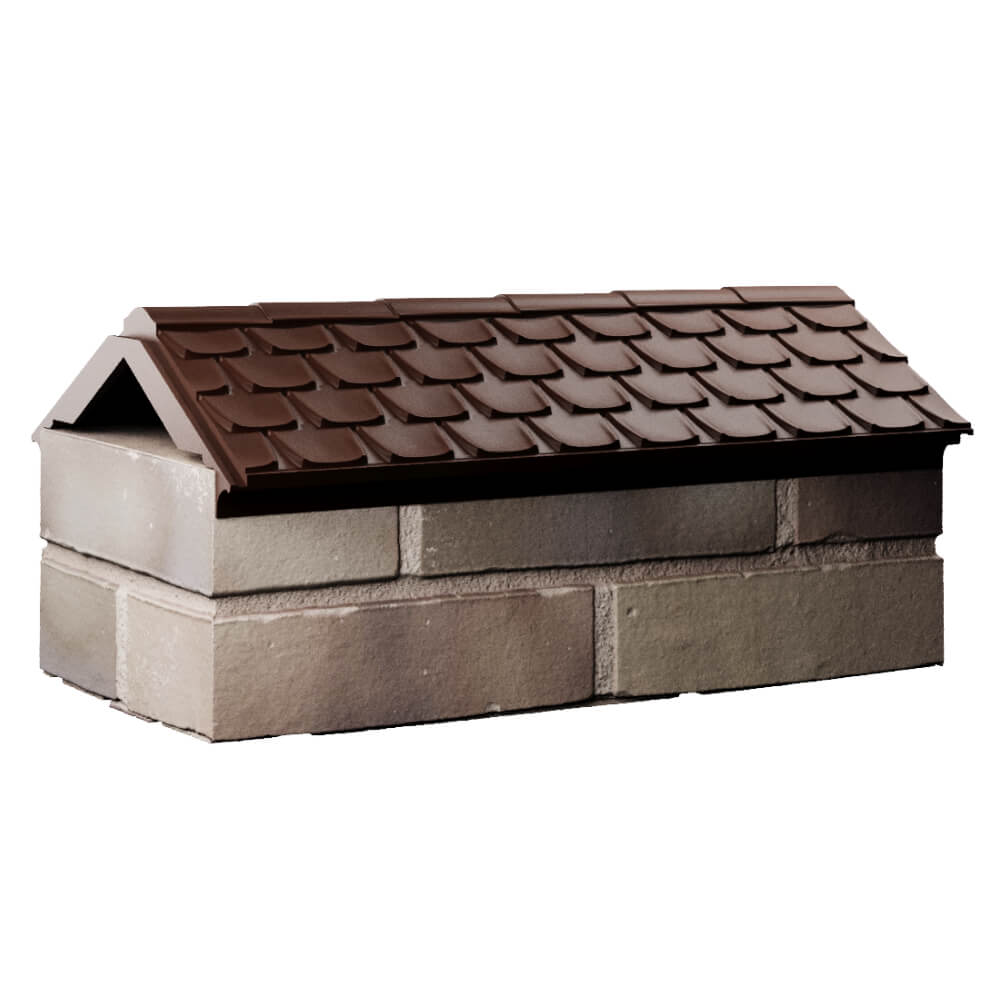 Парапет Zking Эльбрус Коричневый с посадкой на 1 кирпич (255мм) Борисоглебск фото